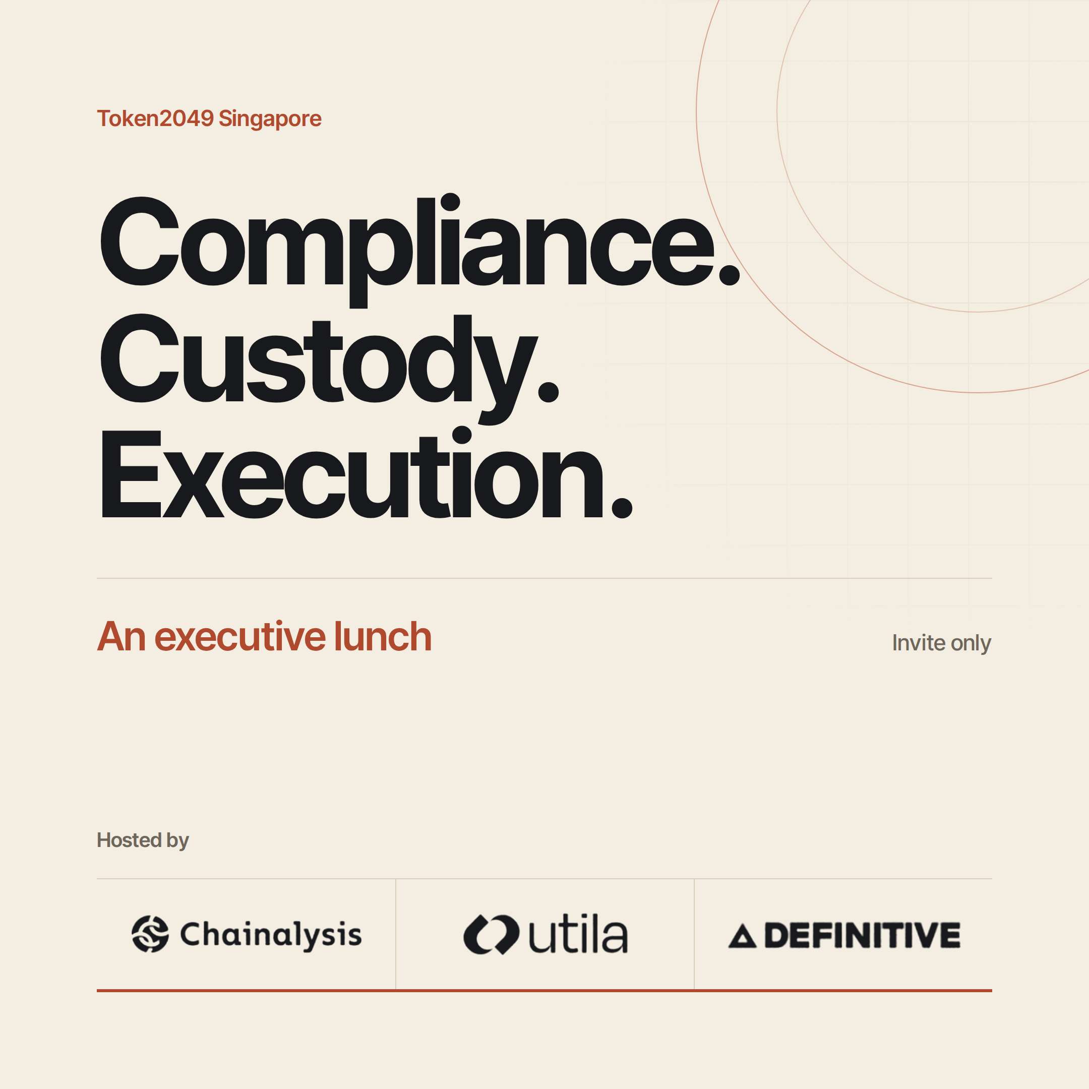 The Institutional Stack: VIP Lunch by Chainalysis, Definitive & Utila