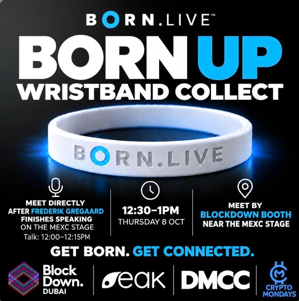BORN UP — Collect Your Wristband. Connect Like Never Before.